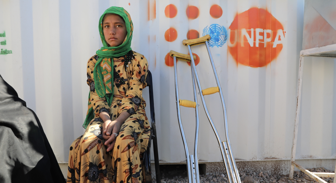 Amina is 11 years old. She faces the pain of fractured legs and the loss of her grandmother in the aftermath of the earthquake.