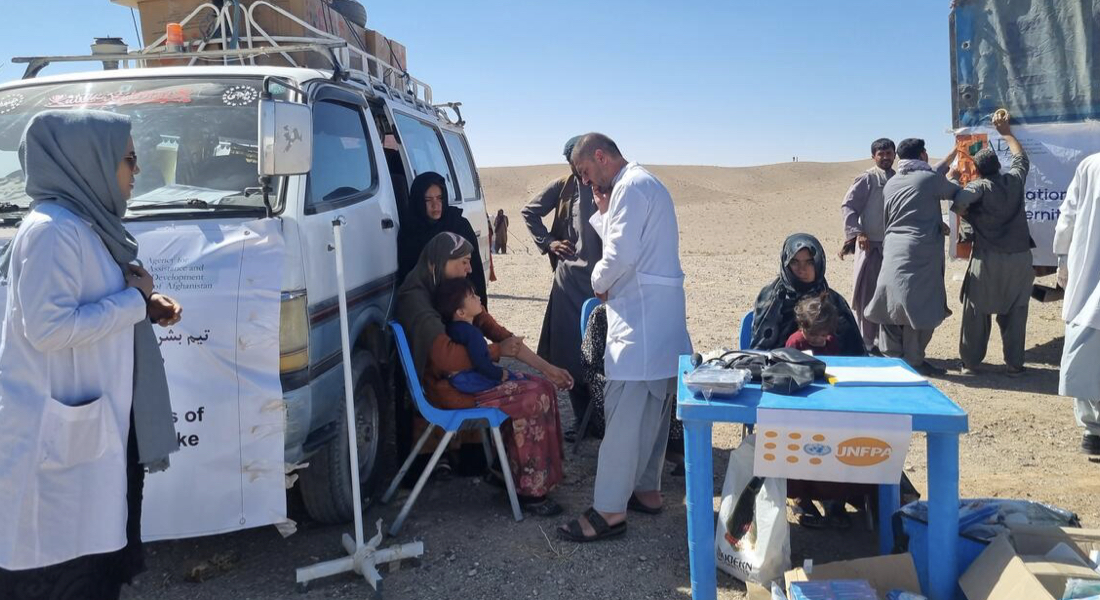 UNFPA’s mobile health teams are on the ground in Herat providing life-saving maternal and reproductive health services and psychosocial support, including counselling services. Together with our partners, UNFPA is committed to supporting Afghan women and girls to cope with the trauma and rebuild their lives.