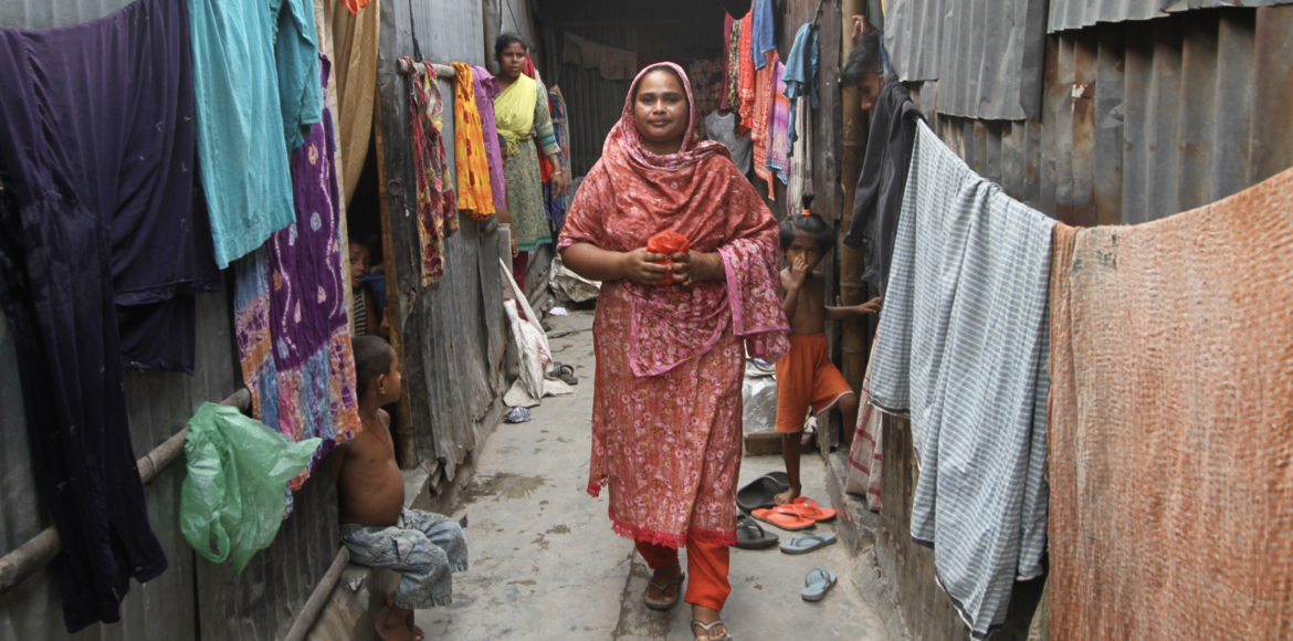 Bangladesh: UNFPA and the UN World Food Programme are piloting a digital platform using blockchain technology to deliver food, menstrual supplies and information through community shops in informal settlements in Dhaka. Each month, women and adolescent girls from targeted groups can redeem packets of disposable menstrual pads and food items from a shop near their home. The innovation fuses a cash and voucher model with a local grocery purchase to empower women and girls with choices when it comes to their menstrual health. ©UNFPA Bangladesh READ MORE