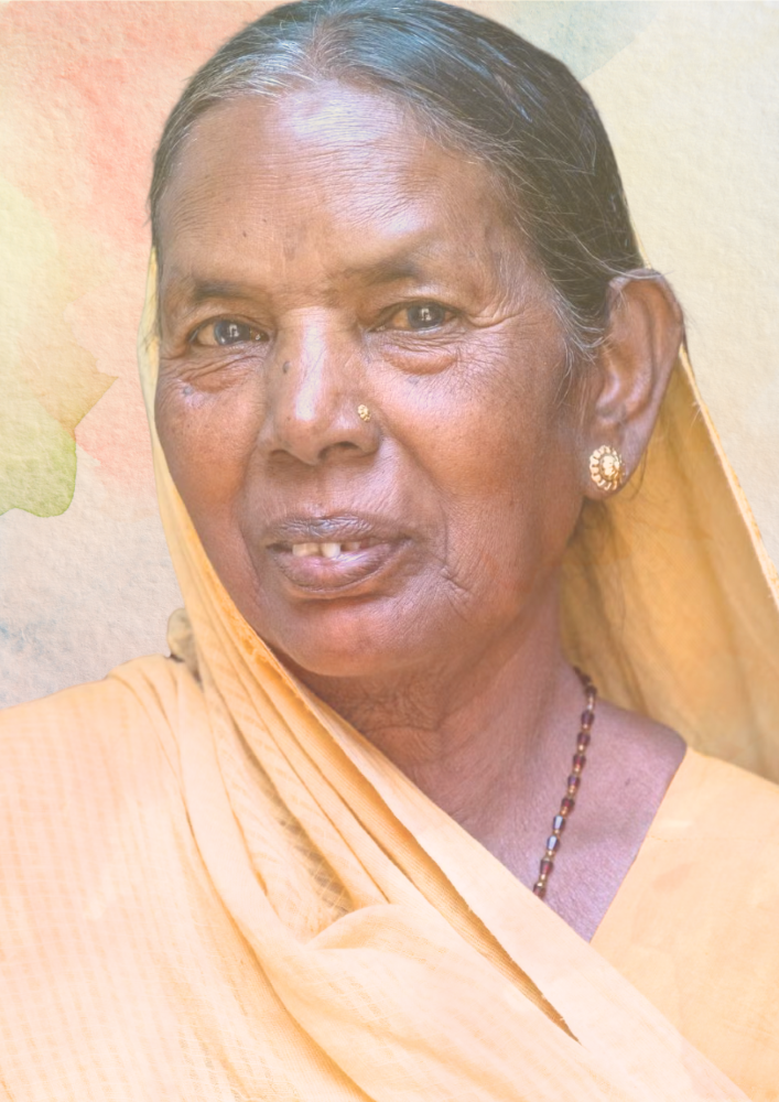Photo of an Indian lady in watercolour style