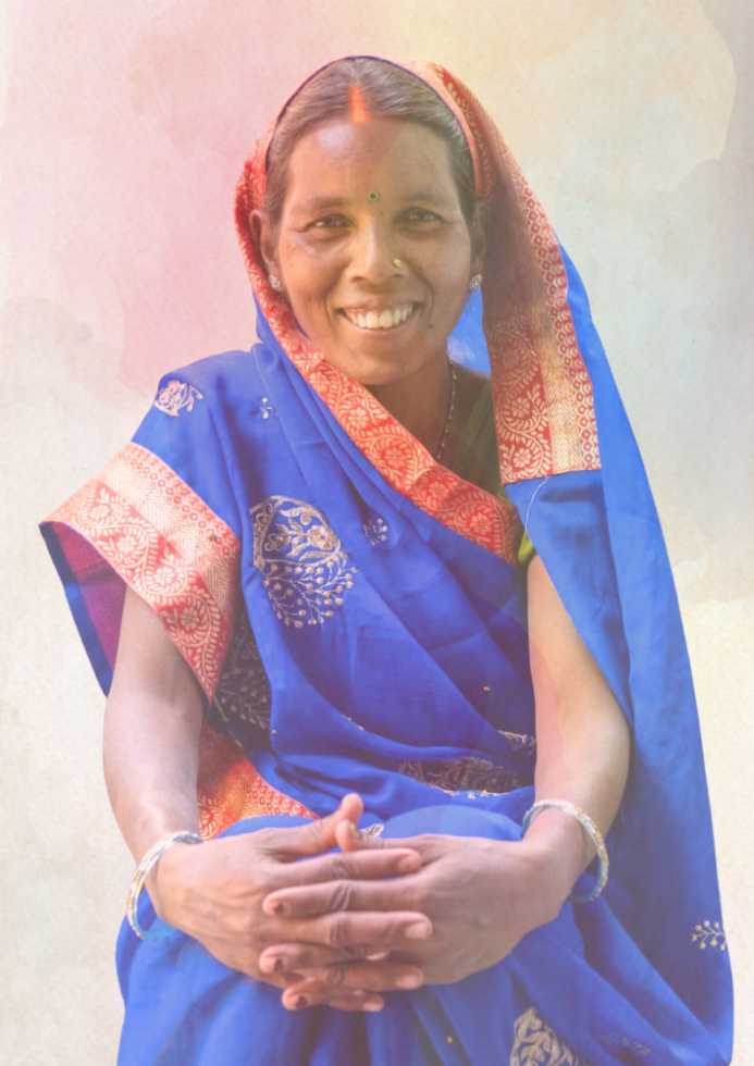 Photo of an Indian lady in watercolour style