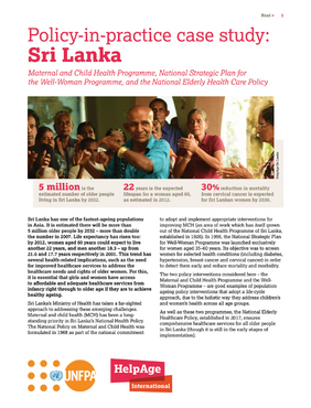 Sri Lanka: Policy-in-practice case study