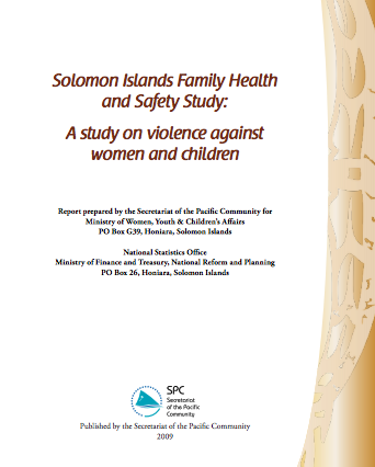 Cover of Solomon Islands Family Health and Safety Study