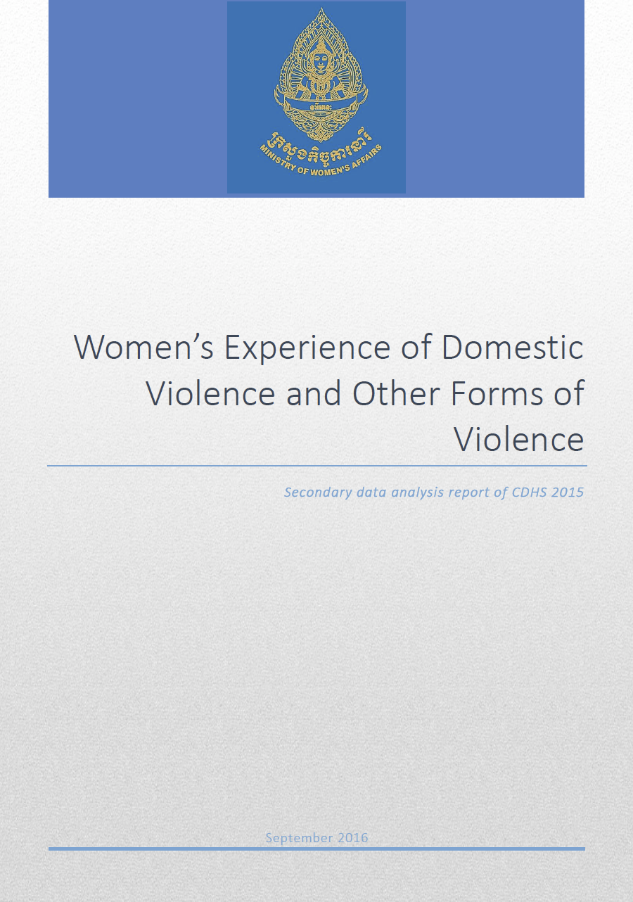 Cover of Women’s Experience of Domestic Violence and Other Forms of Violence in Cambodia