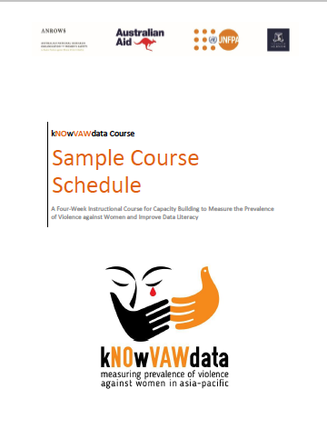 Cover of Sample curriculum: kNOwVAWdata Course on the Measurement of Violence against Women