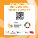 Poster of the event stating the title Demographic Dividend and Silver Economy