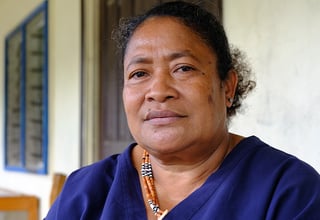 Esther Nevenga is a midwife who works at a shelter for survivors of gender-based violence in the Solomon Islands. 