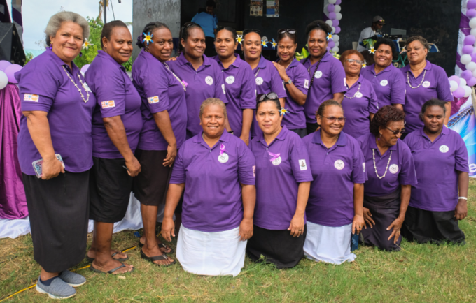 Midwives from Vanuatu and Fiji working on the cyclone response commemorate International Nurses Day in Port Vila. © UNFPA/David 