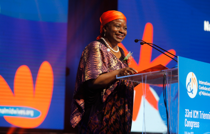 UNFPA Executive Director, Dr. Natalia Kanem spoke at the 33rd International Confederation of Midwives (ICM) Triennial Congress i