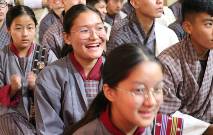 Students from Punakha Valley. Image: Nilanjana Bose/UNFPA Bhutan
