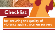 Checklist publication cover page with title and orange silhouette of three women.