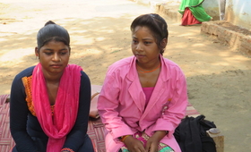 Mentor and friend: Lali Adivasi (right) with Ramkali Adivasi (left)