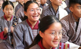 Students from Punakha Valley. Image: Nilanjana Bose/UNFPA Bhutan