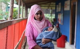 Nasrin Khatun, 27, was one of the midwives on duty to assist Khadija* in safely delivering her baby boy, as Cyclone Mocha raged 