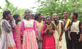 A group of girls at a UNFPA programme in Odisha, India (Photo taken by UNFPA India / Arvind Jodh)