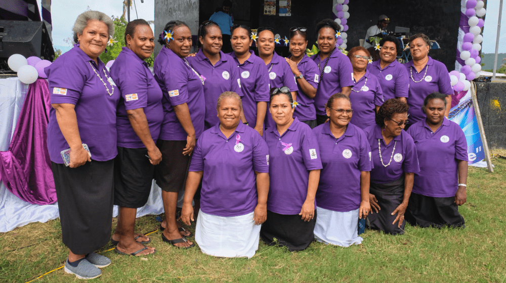 Midwives from Vanuatu and Fiji working on the cyclone response commemorate International Nurses Day in Port Vila. © UNFPA/David 