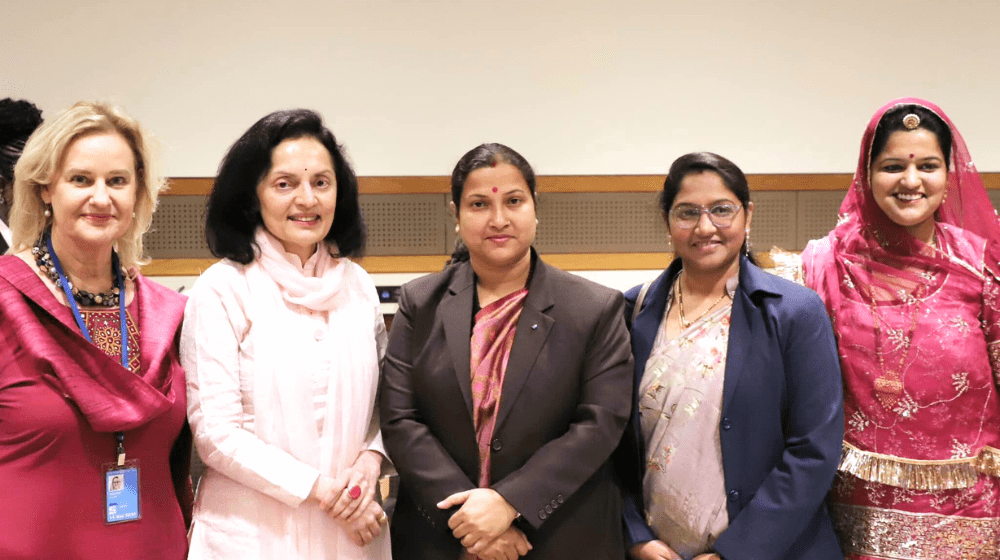 From left: UNFPA India Representative Andrea Wojnar, Ambassador Ruchira Kamboj, Permanent Representative of India to the United 