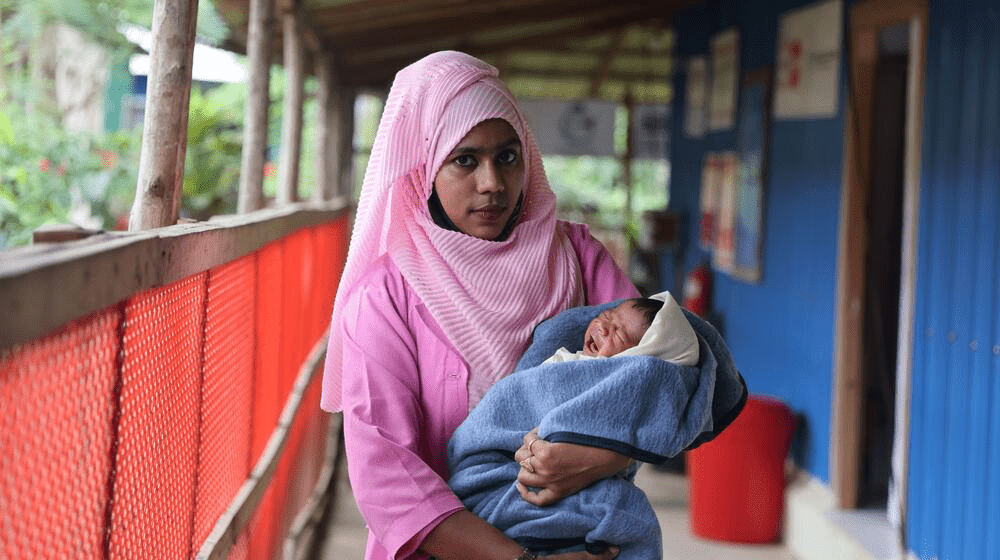 Nasrin Khatun, 27, was one of the midwives on duty to assist Khadija* in safely delivering her baby boy, as Cyclone Mocha raged 