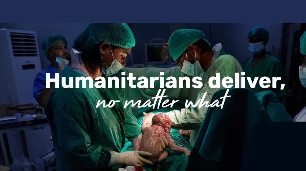 Opinion-Editorial: Humanitarians deliver, no matter what