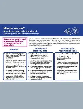 Where are we? Questions to aid understanding of disability data and inform advocacy