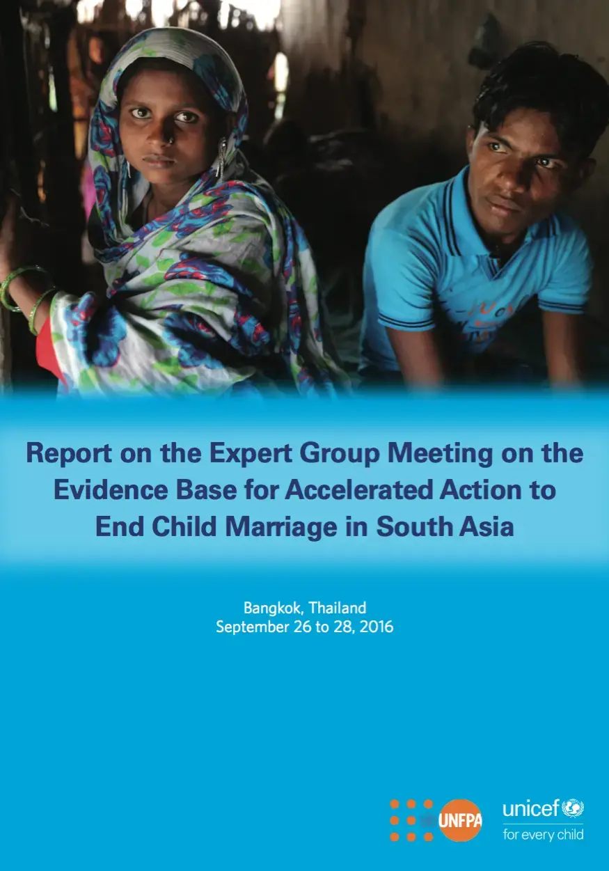 Expert Group Meeting on the Evidence Base for Accelerated Action to End Child Marriage in South Asia