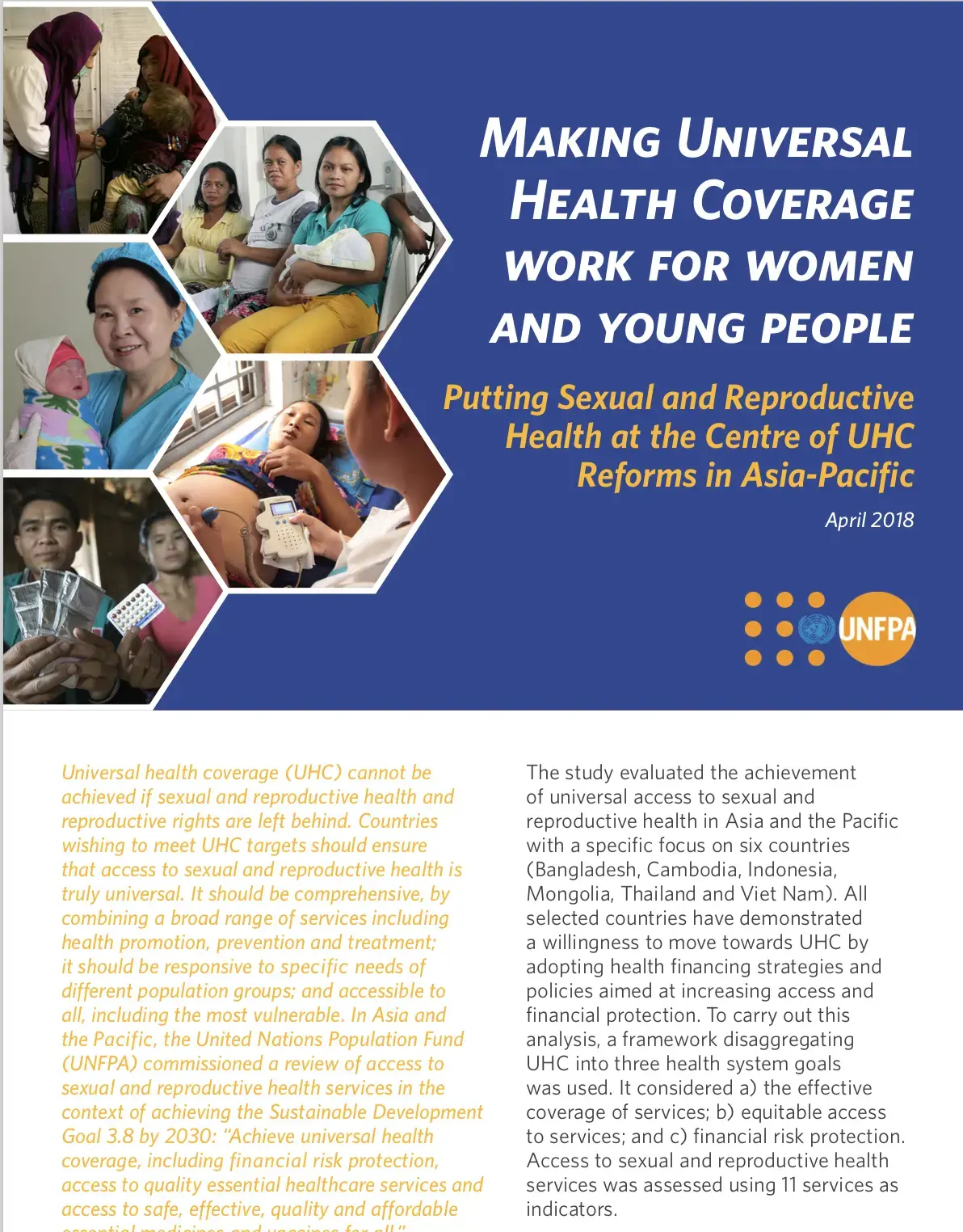 Policy brief: making universal health coverage work for women and young people 