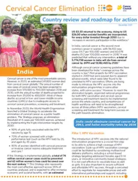 India: Cervical Cancer Elimination - Country Review & Roadmap for Action