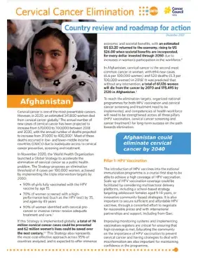 Afghanistan: Cervical Cancer Elimination - Country Review & Roadmap for Action