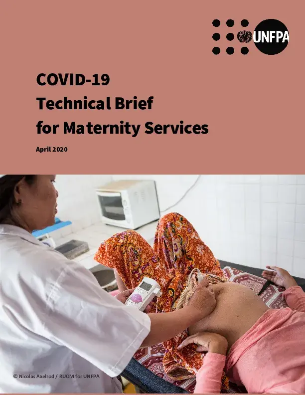 COVID-19 Technical Brief for Maternity Services