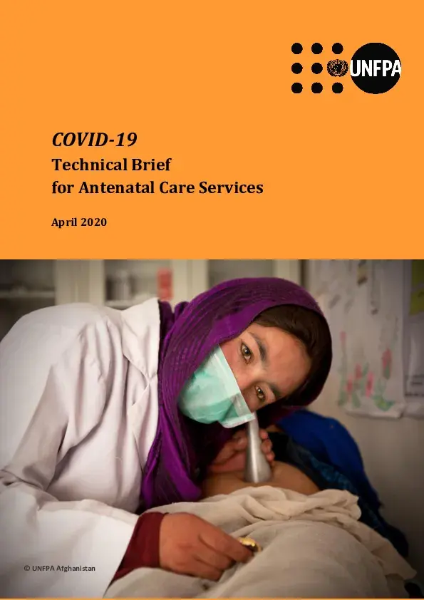 COVID-19  Technical Brief  for Antenatal Care Services