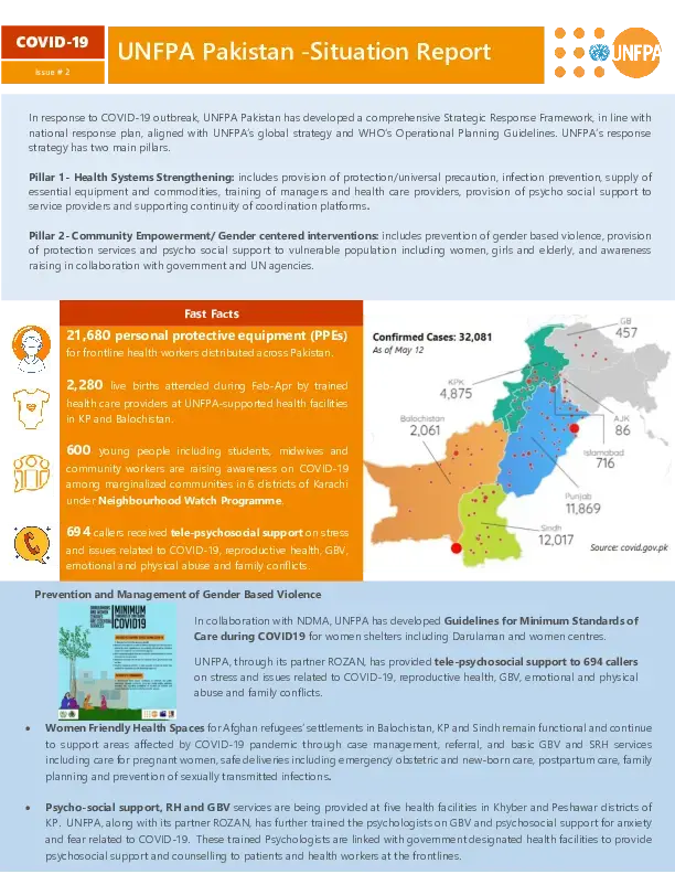 UNFPA Pakistan - COVID-19 Situation Report 2