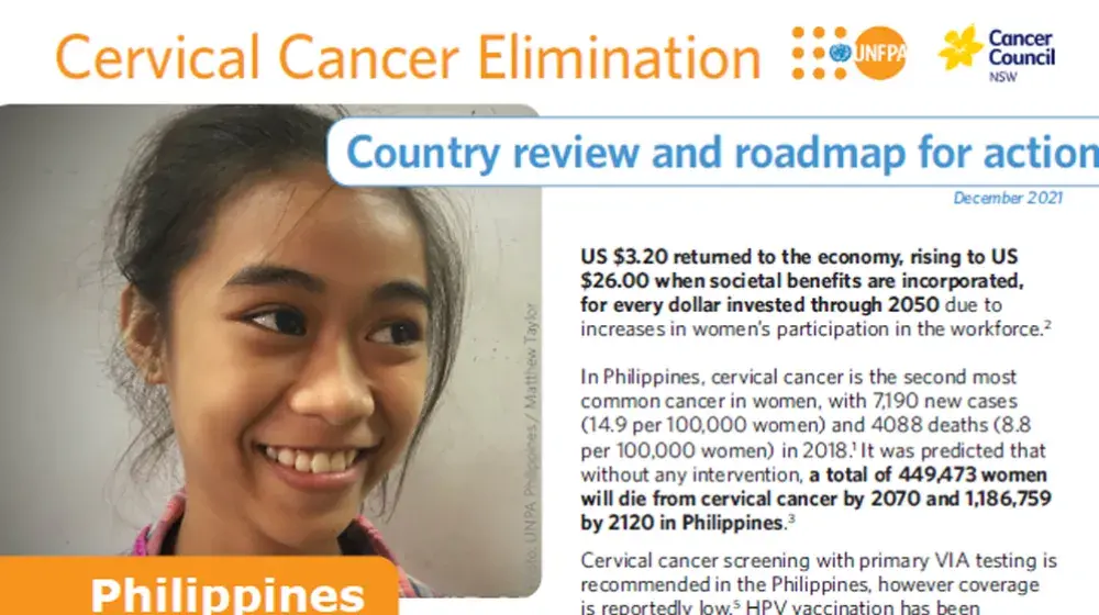 Philippines: Cervical Cancer Elimination - Country Review & Roadmap for Action