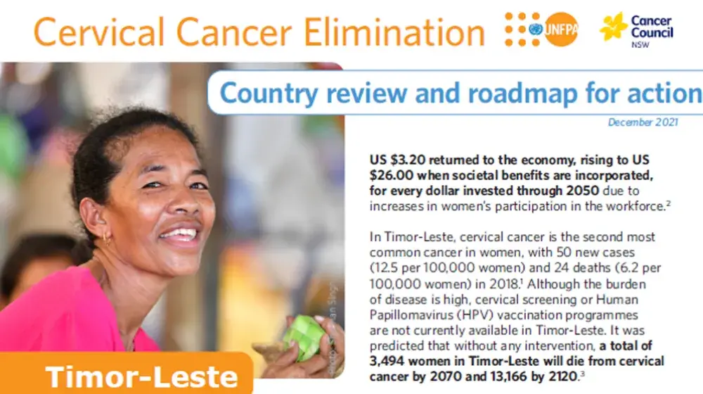 Timor-Leste: Cervical Cancer Elimination - Country Review & Roadmap for Action