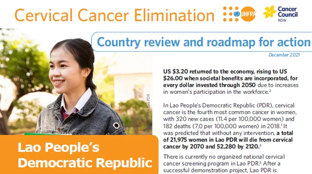 Laos: Cervical Cancer Elimination - Country Review & Roadmap for Action