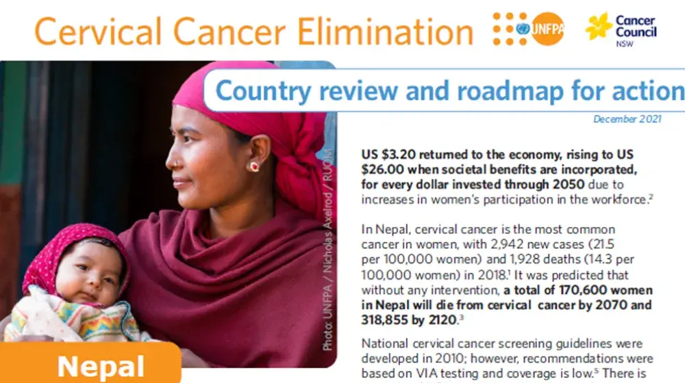 Nepal: Cervical Cancer Elimination - Country Review & Roadmap for Action