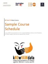 Sample curriculum: kNOwVAWdata Course on the Measurement of Violence against Women