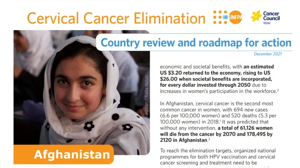 Afghanistan: Cervical Cancer Elimination - Country Review & Roadmap for Action