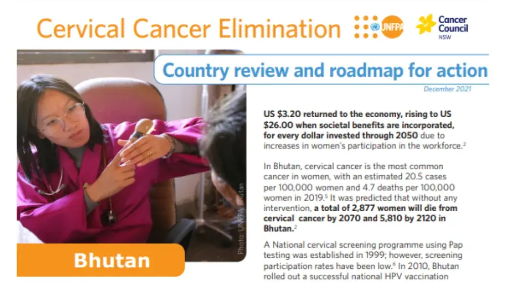 Bhutan:  Cervical Cancer Elimination - Country Review & Roadmap for Action